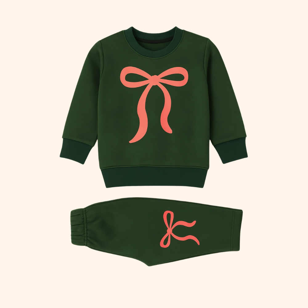 Green Ribbon Fleece Tracksuit