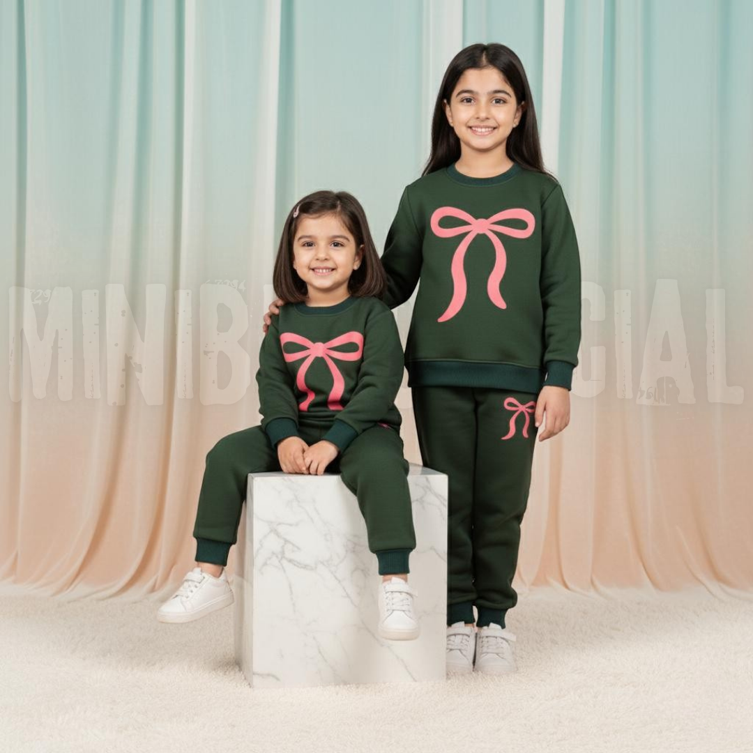 Green Ribbon Fleece Tracksuit