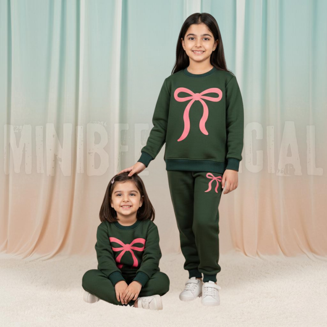 Green Ribbon Fleece Tracksuit