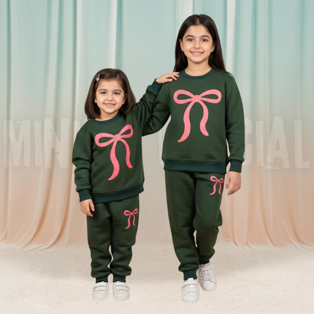 Green Ribbon Fleece Tracksuit