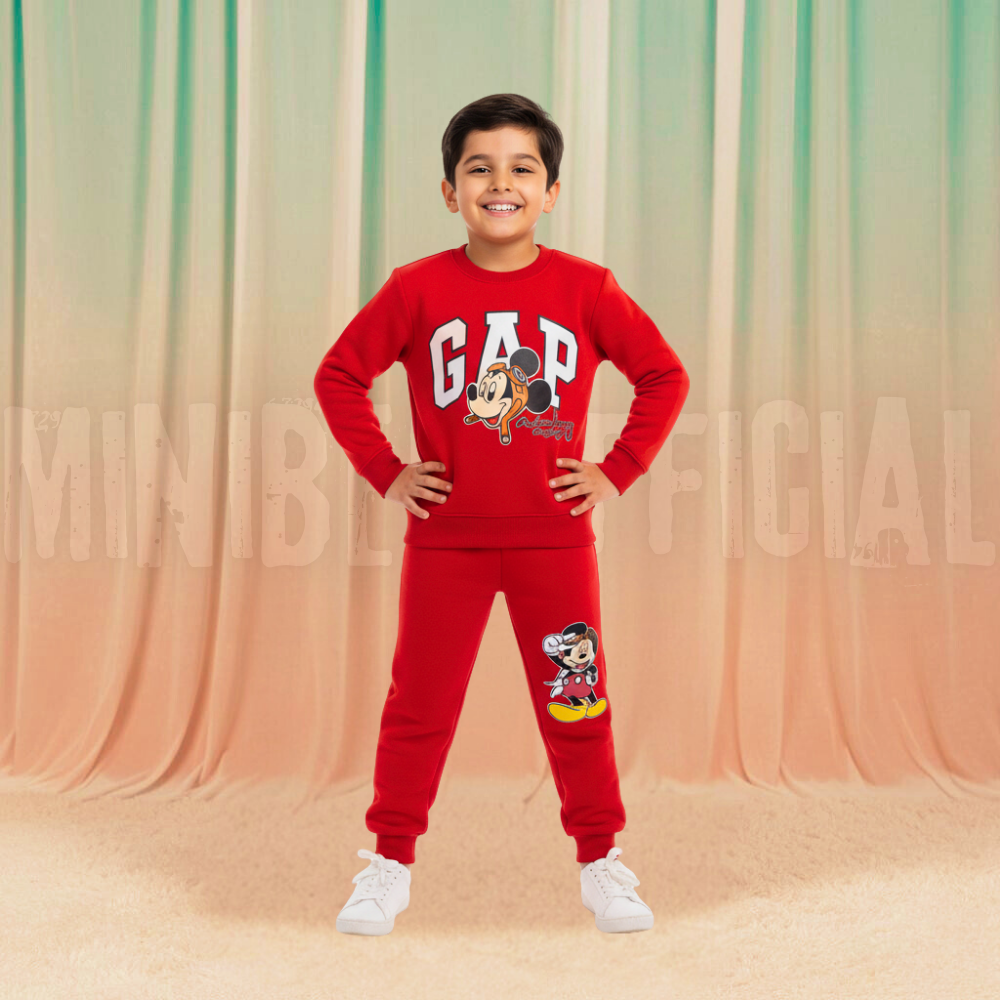 FunMickey Red Fleece Tracksuit