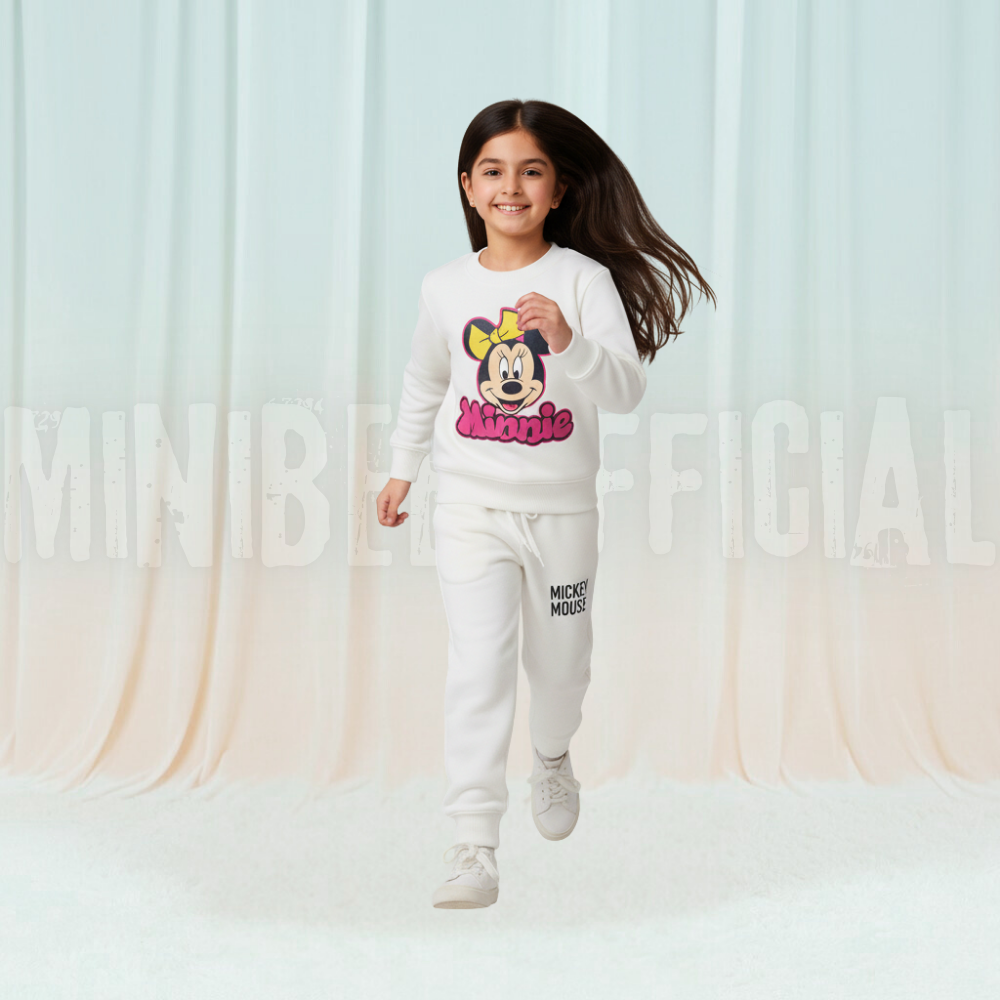 FunMickey White Fleece Tracksuit
