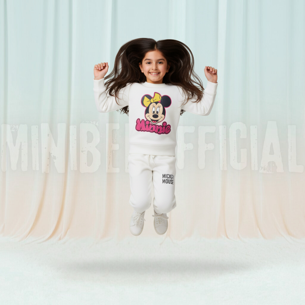 FunMickey White Fleece Tracksuit