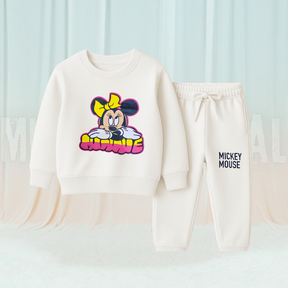 FunMickey White Fleece Tracksuit