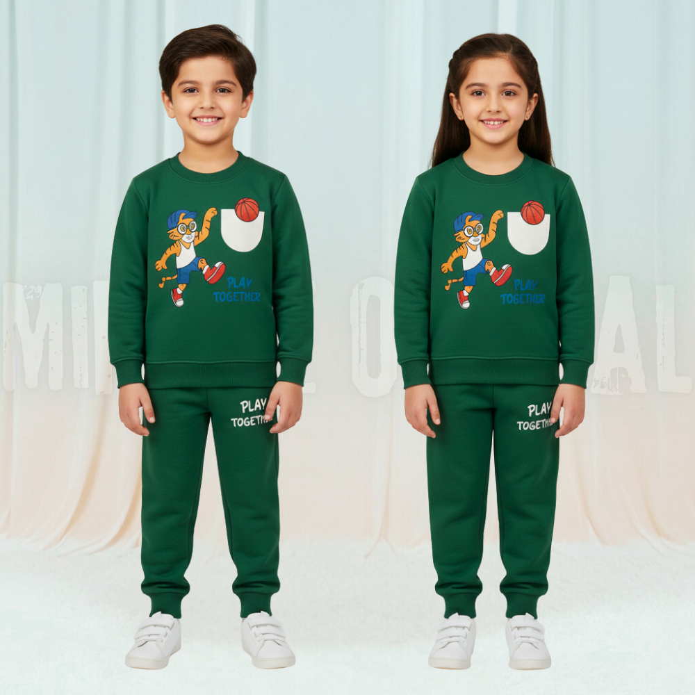 Little Player Green Fleece Tracksuit