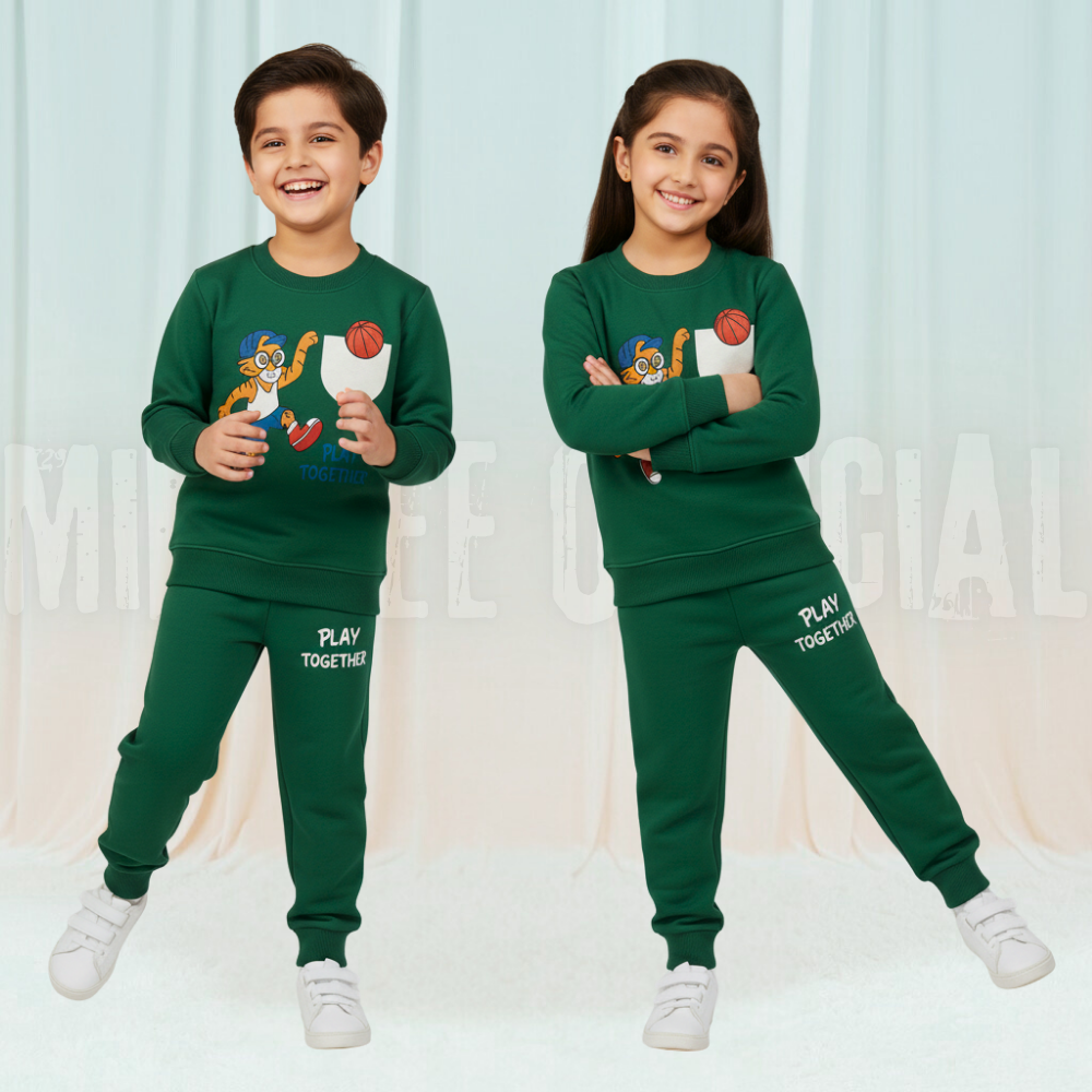 Little Player Green Fleece Tracksuit