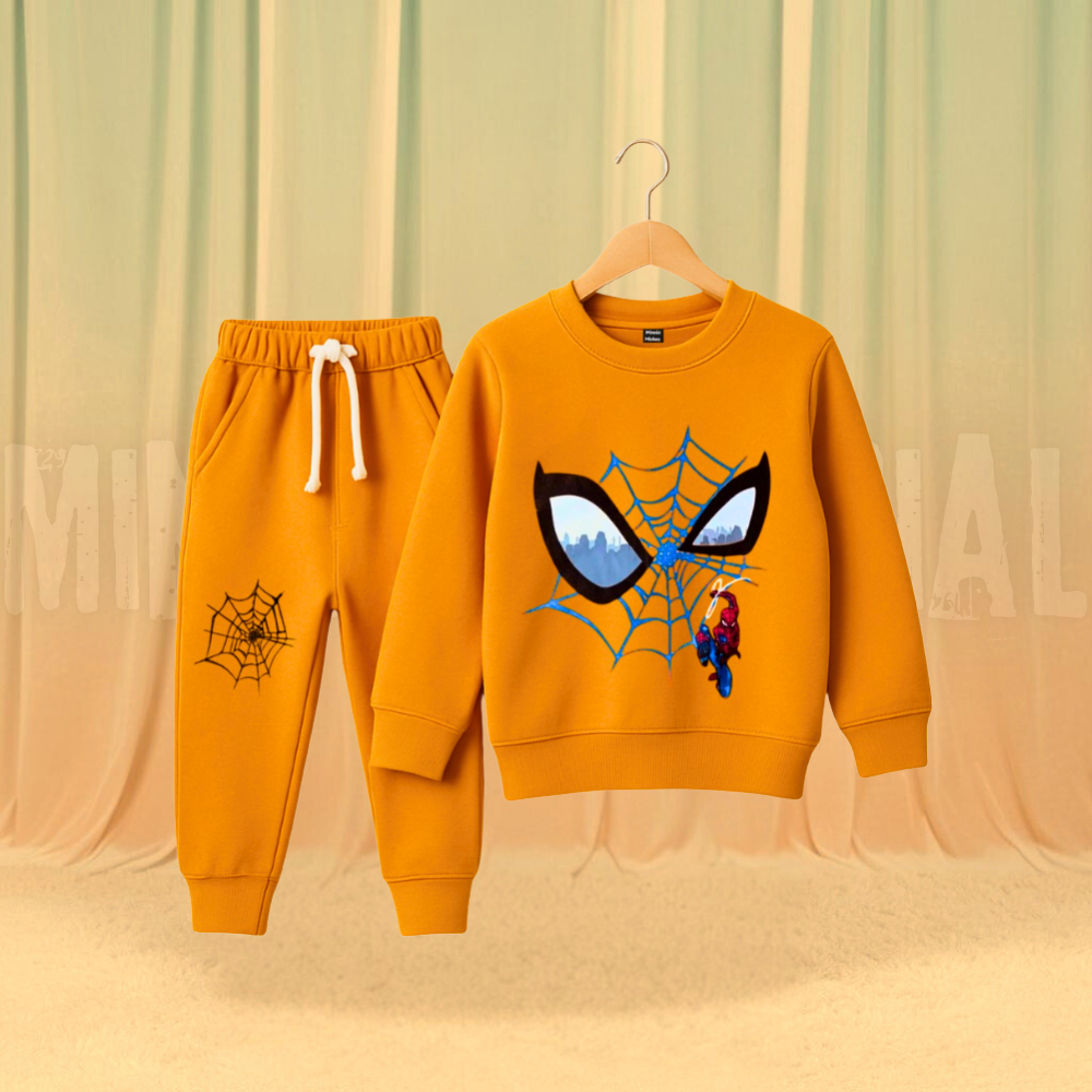Spider Orange Fleece Tracksuit