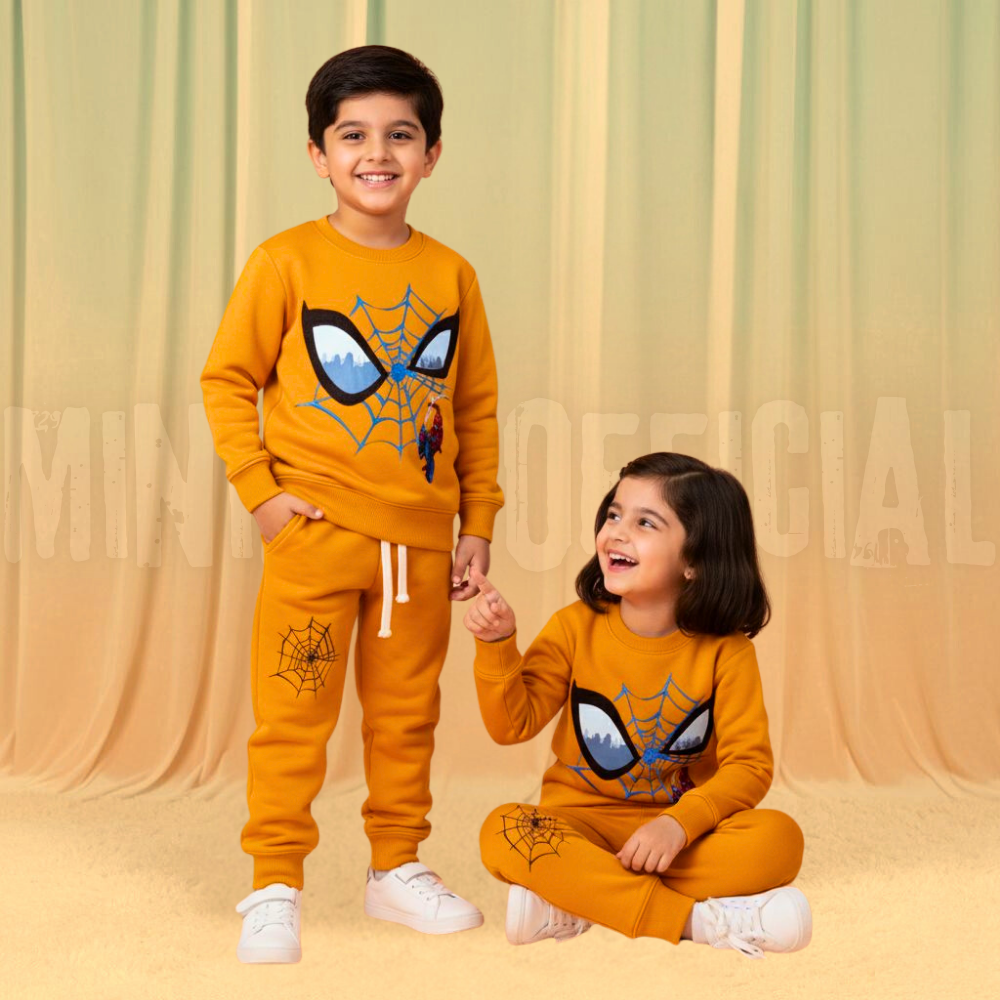 Spider Orange Fleece Tracksuit