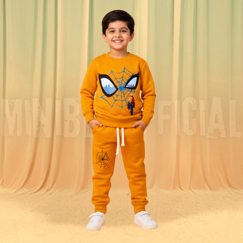 Spider Orange Fleece Tracksuit