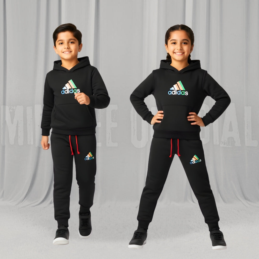 Adidas Hoodie Black Fleece Tracksuit