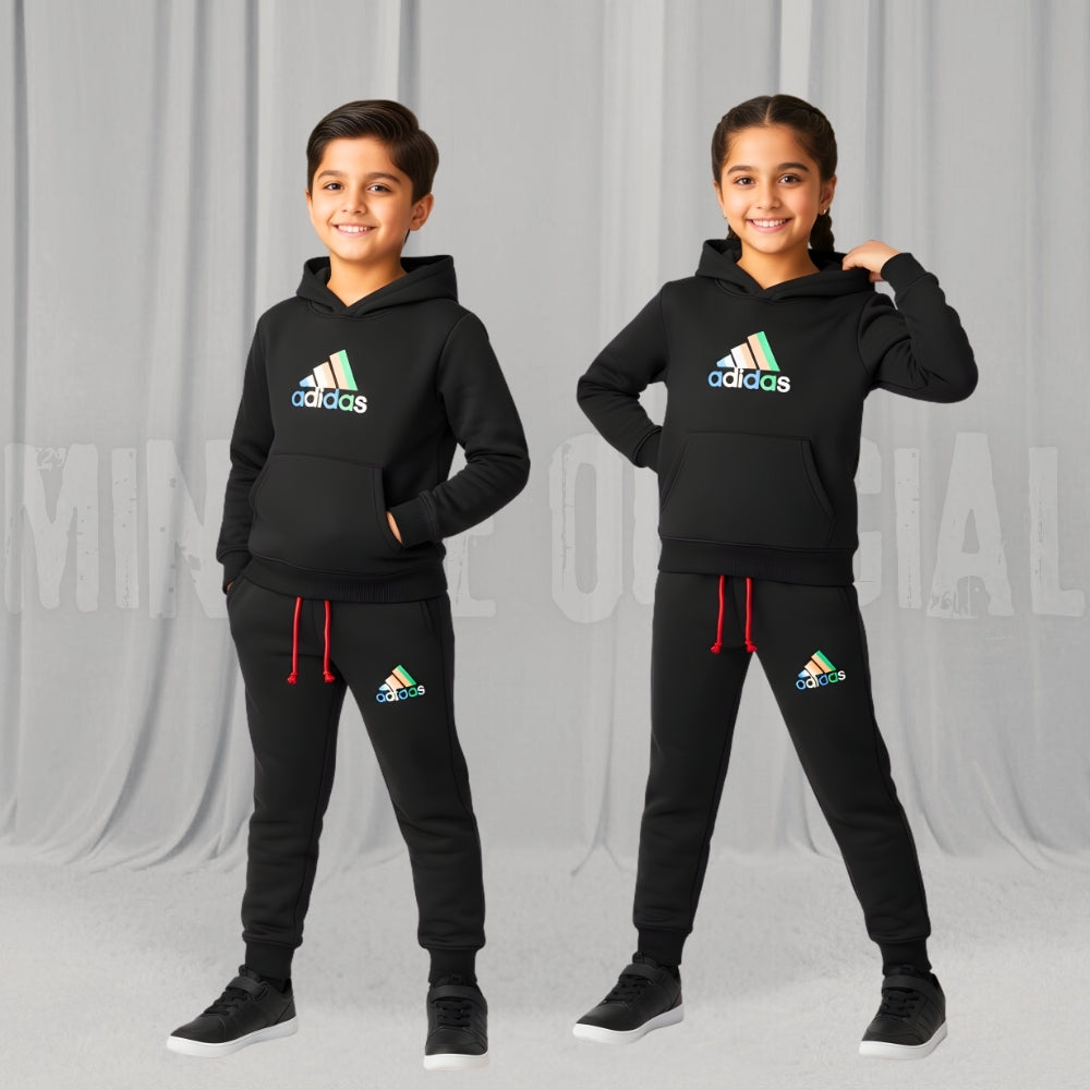 Adidas Hoodie Black Fleece Tracksuit