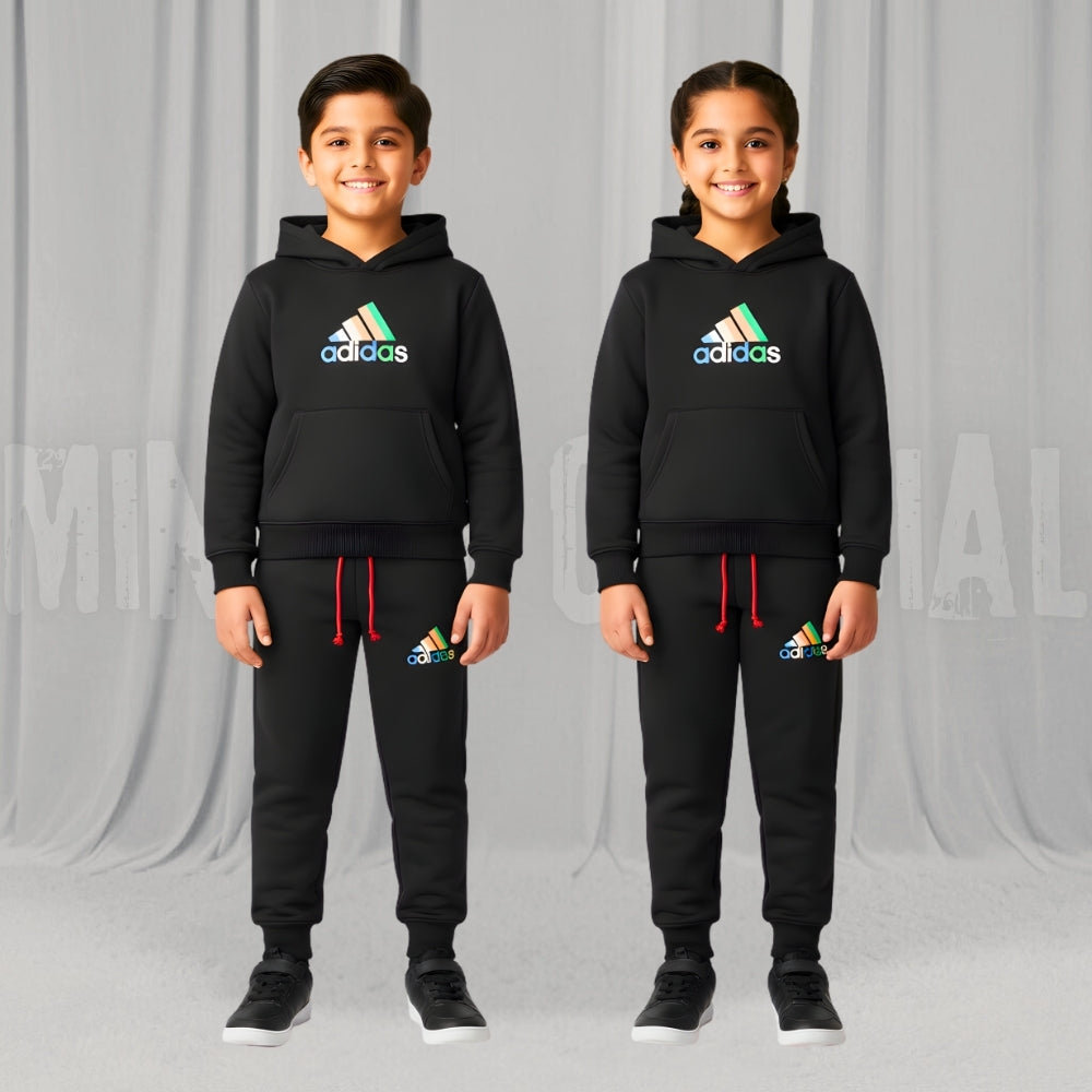 Adidas Hoodie Black Fleece Tracksuit