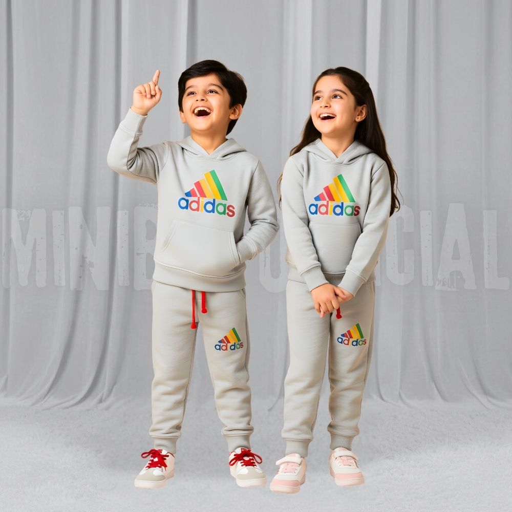 Adidas Hoodie Grey Fleece Tracksuit