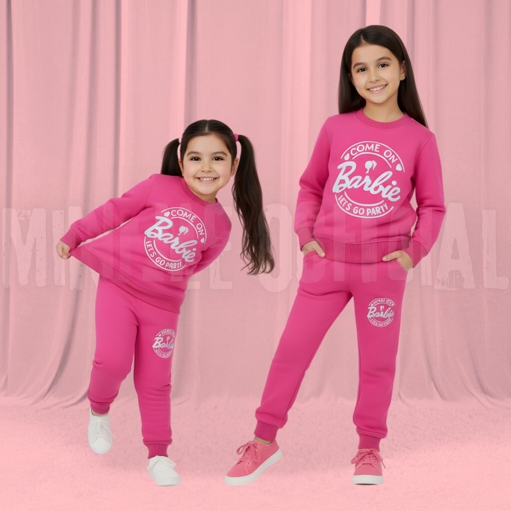 Barbie Pink Fleece Tracksuit
