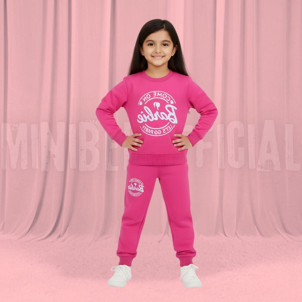 Barbie Pink Fleece Tracksuit