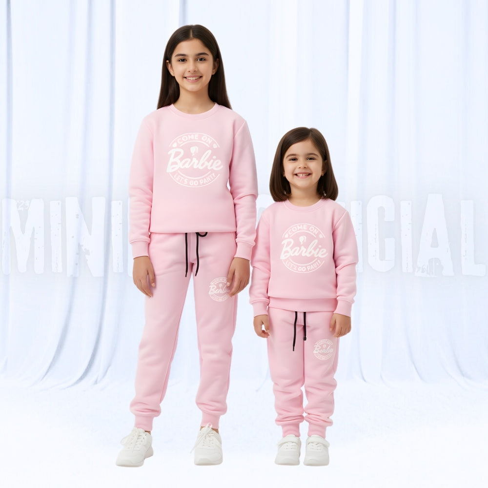 Barbie Light Pink Fleece Tracksuit