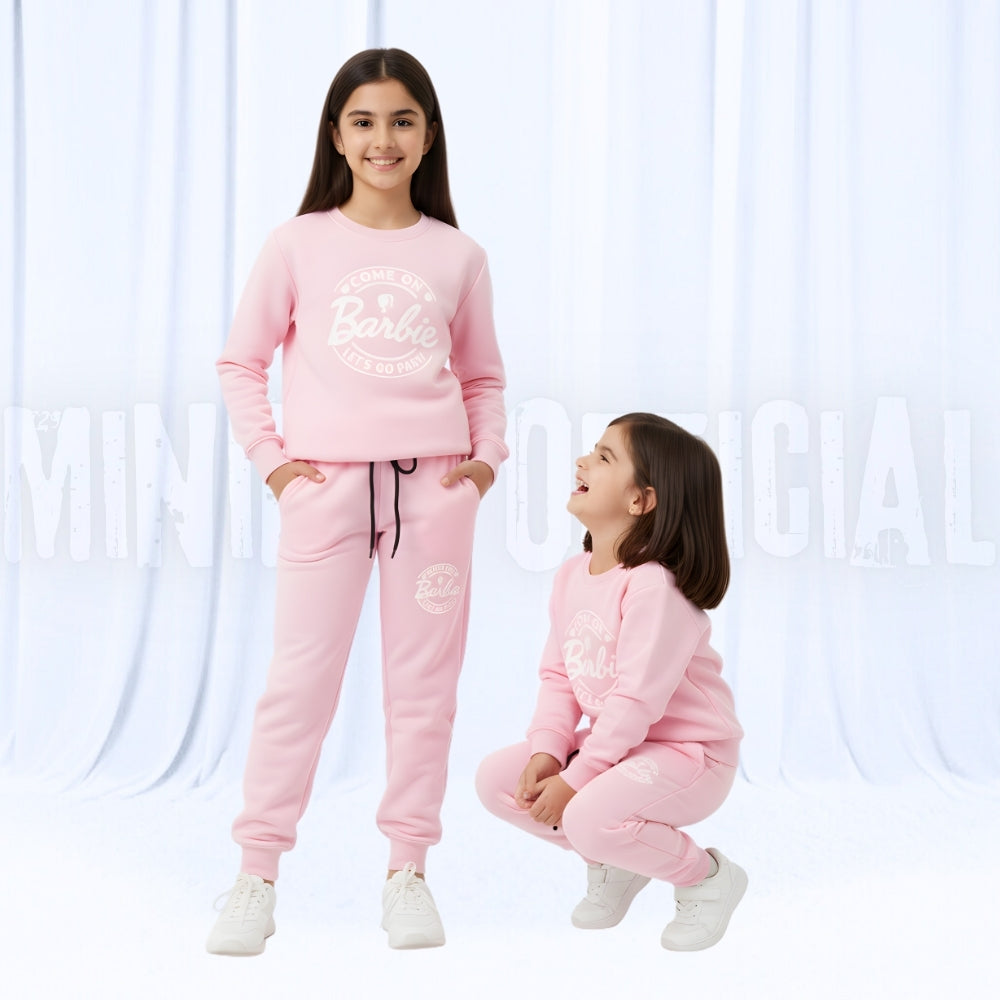 Barbie Light Pink Fleece Tracksuit