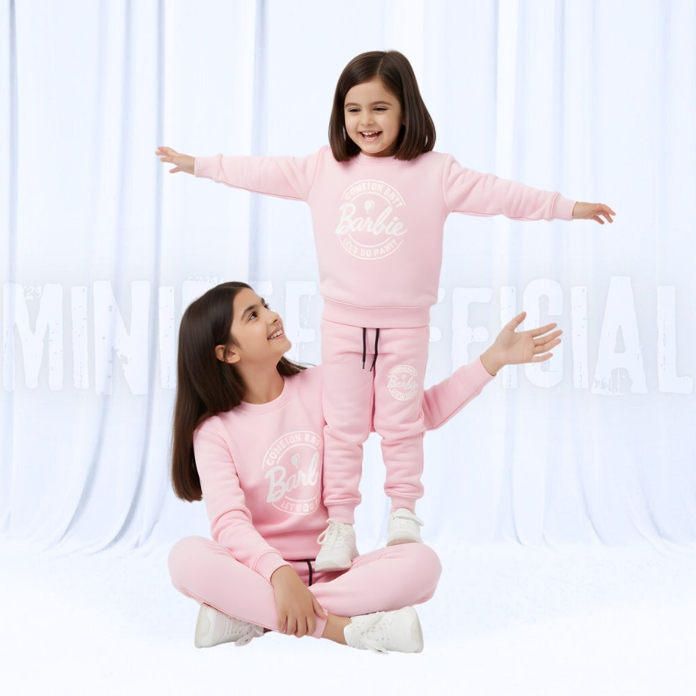 Barbie Light Pink Fleece Tracksuit