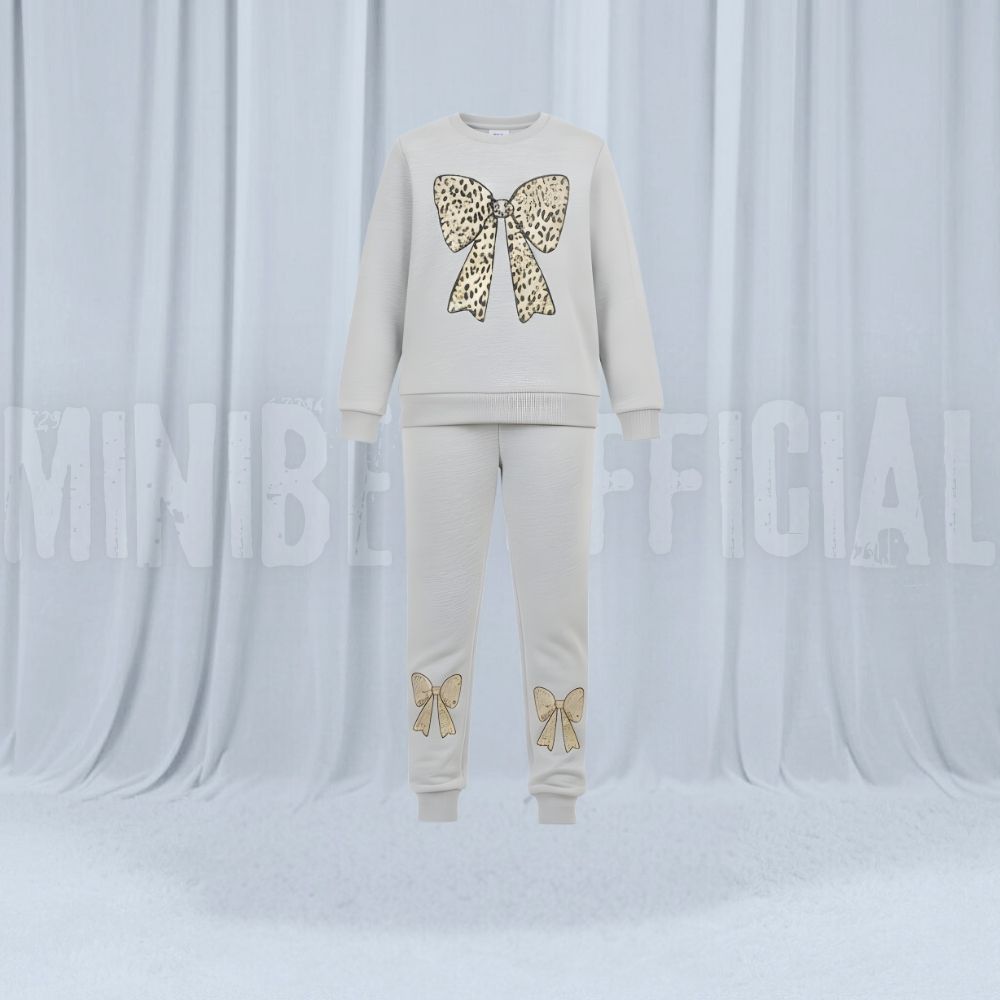 Bow Grey Fleece Tracksuit