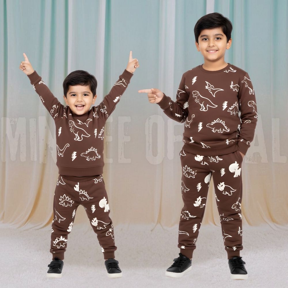 Dragon Brown Fleece Tracksuit