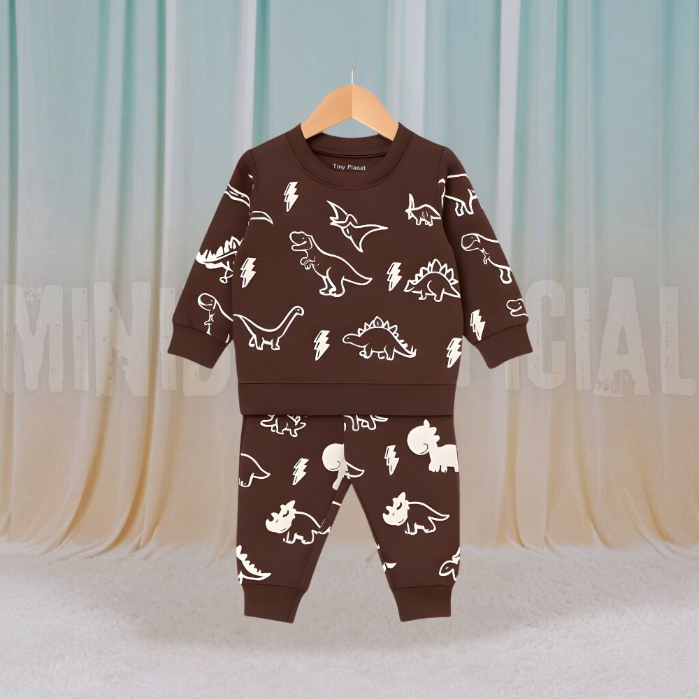 Dragon Brown Fleece Tracksuit