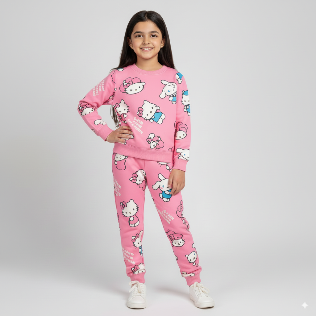 Hello Kitty Pink Fleece Tracksuit