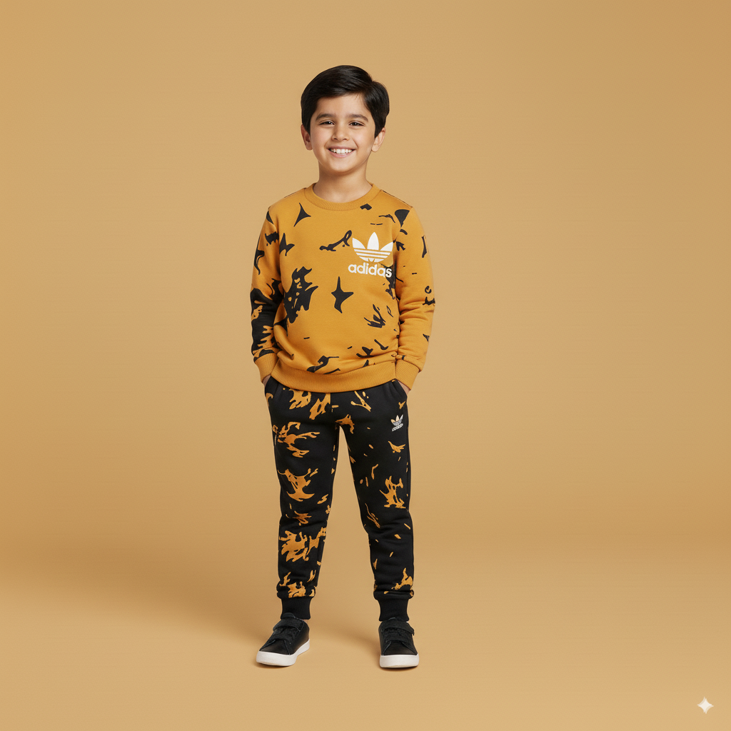 Adidas Ignite Print Kids Fleece Tracksuit