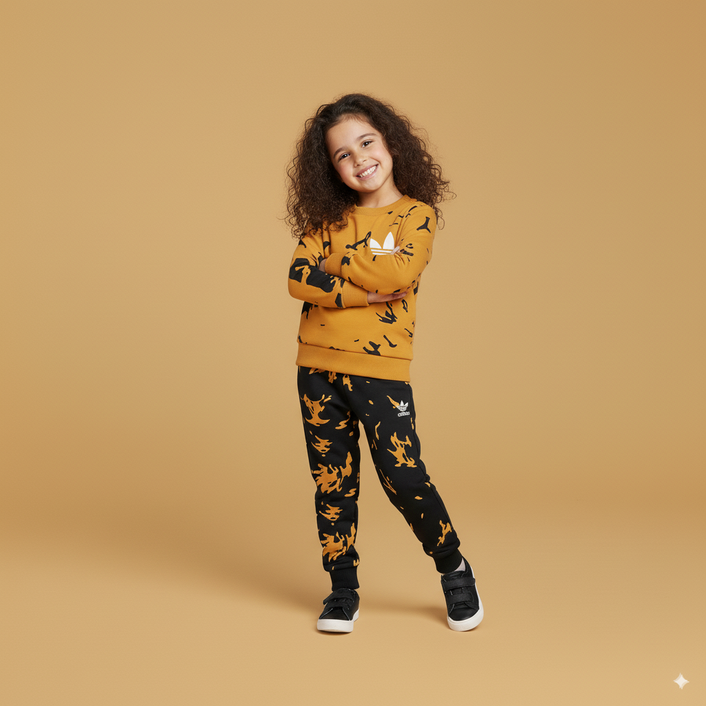 Adidas Ignite Print Kids Fleece Tracksuit